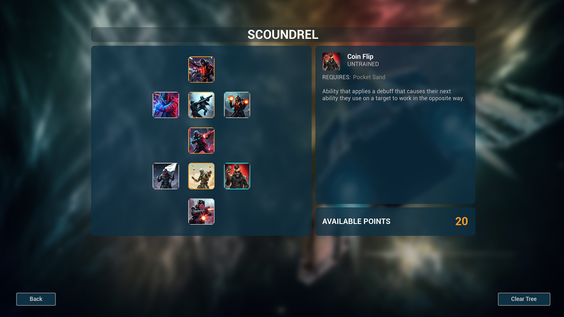 Scoundrel classless skill tree