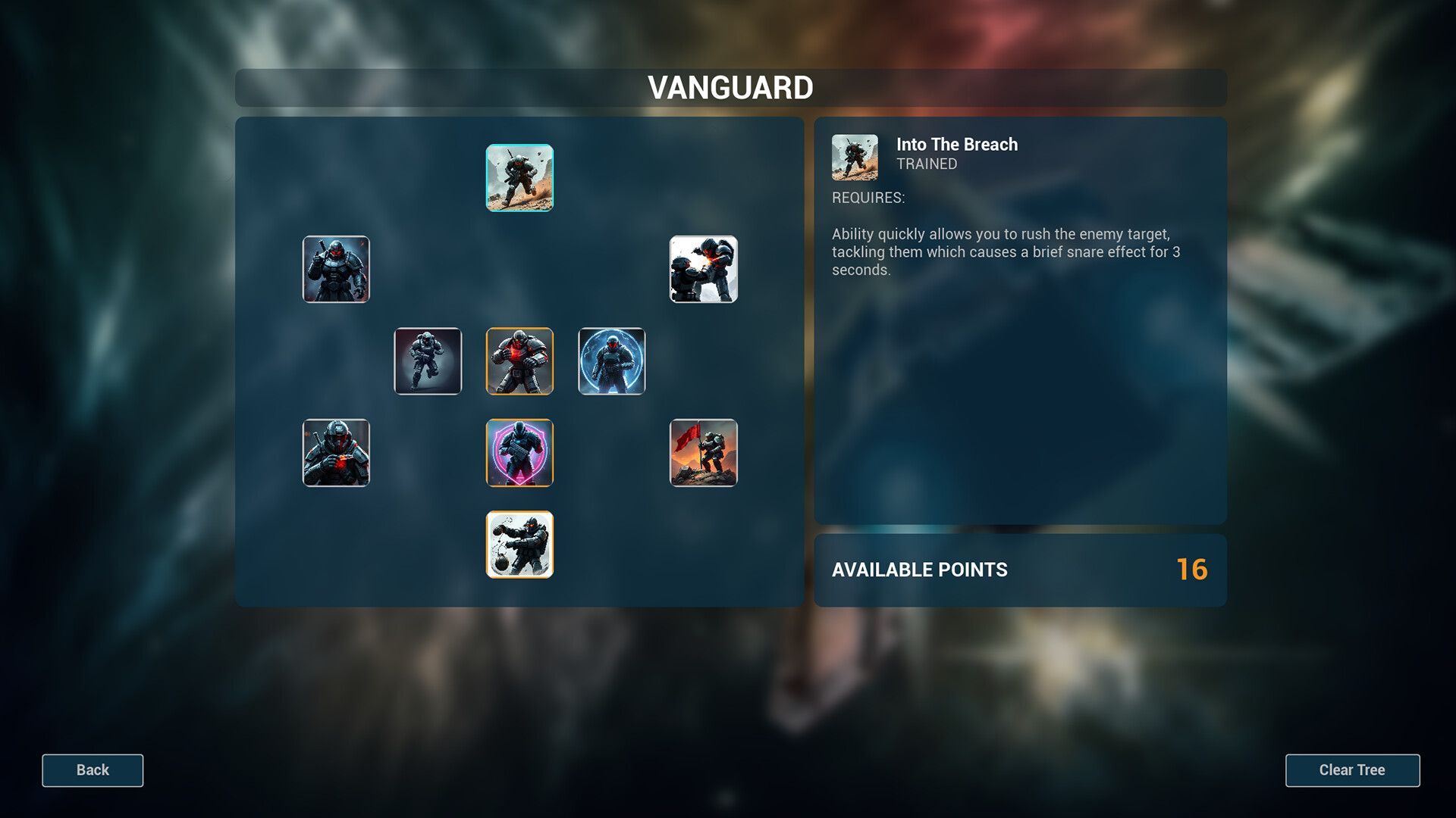 Vanguard classless skill tree